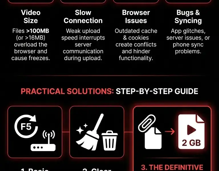 Infografica: WhatsApp Web Freezing with Videos? Here's the Definitive Solution