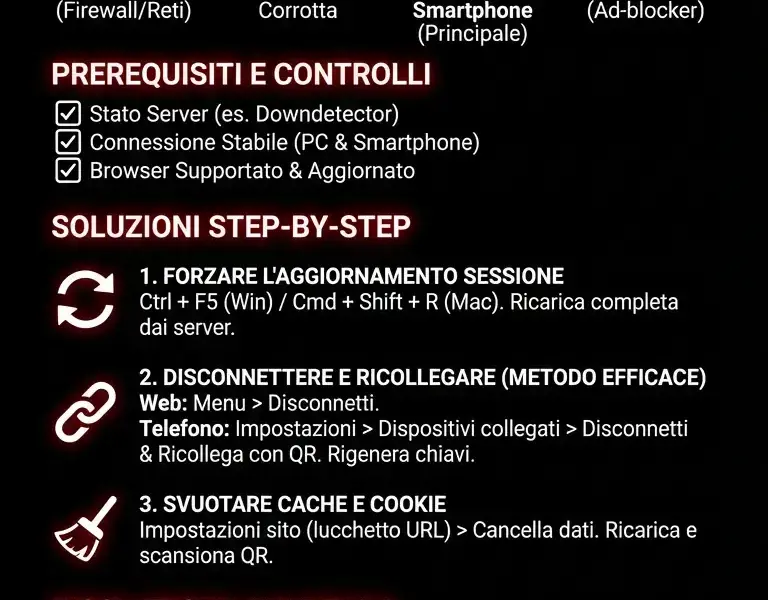 Infografica: WhatsApp Web Non Sincronizza: Guida alla Risoluzione