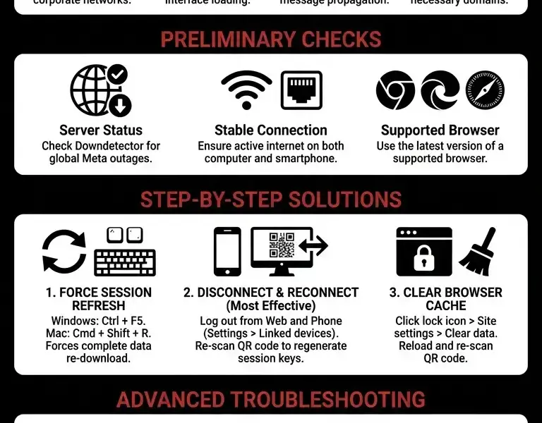 Infografica: WhatsApp Web Not Syncing: Troubleshooting Guide