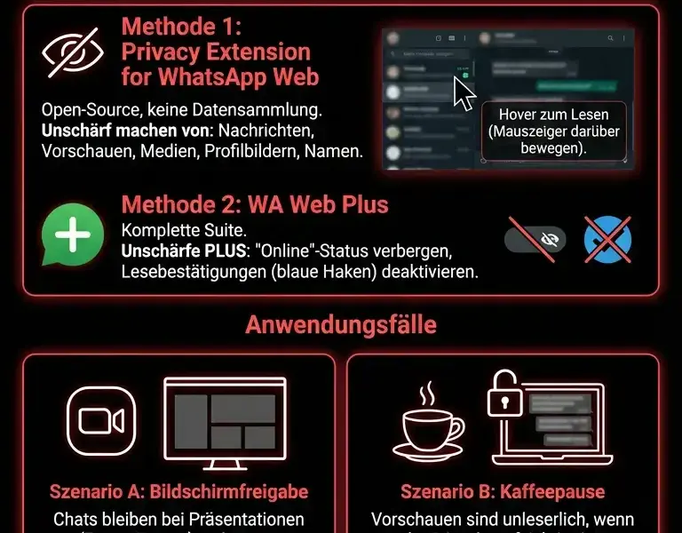 Infografica: WhatsApp Web unscharf machen: Der komplette Guide