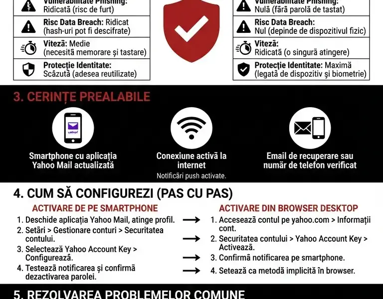 Infografica: Yahoo Account Key: Acces Fără Parolă