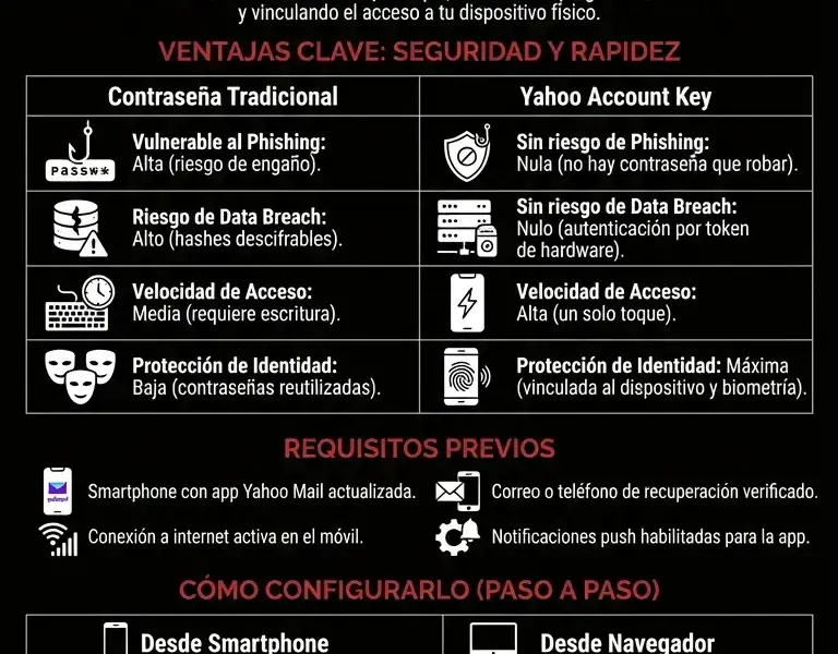 Infografica: Yahoo Account Key: Acceso sin contrase&ntilde;a