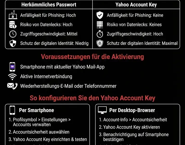 Infografica: Yahoo Account Key: Anmeldung ohne Passwort