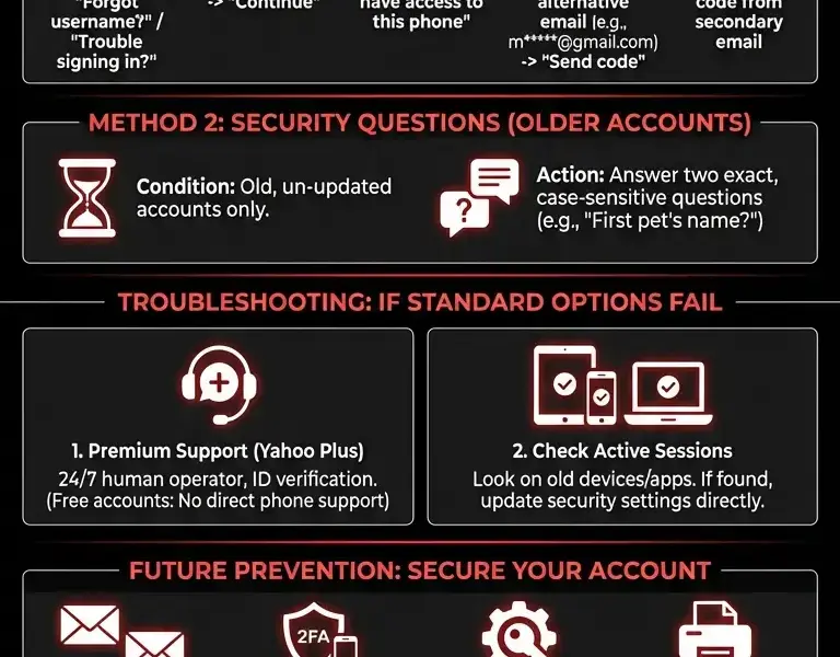 Infografica: Yahoo Account Recovery Without Phone Number: Guide