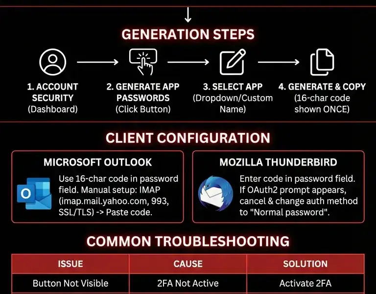 Infografica: Yahoo App Password: Complete Generation Guide