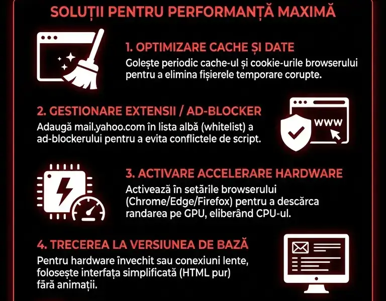 Infografica: Yahoo Mail Lent: Cum să Accelerezi Webmail-ul