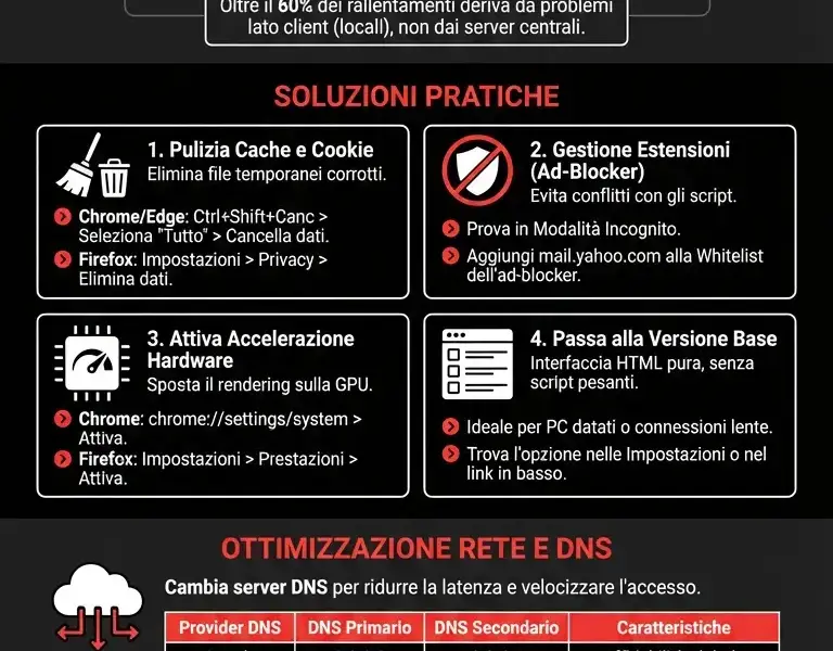 Infografica: Yahoo Mail Lento: Come Velocizzare la Webmail