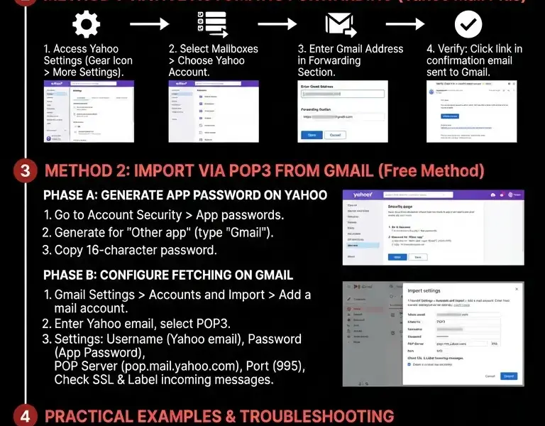 Infografica: Yahoo to Gmail Email Forwarding: The Ultimate Guide