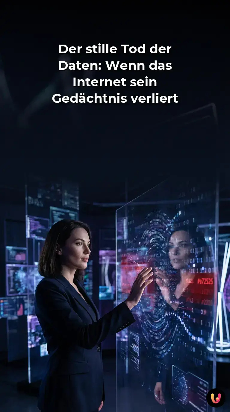 Abstrakte Darstellung von zerfallenden digitalen Datenfragmenten.