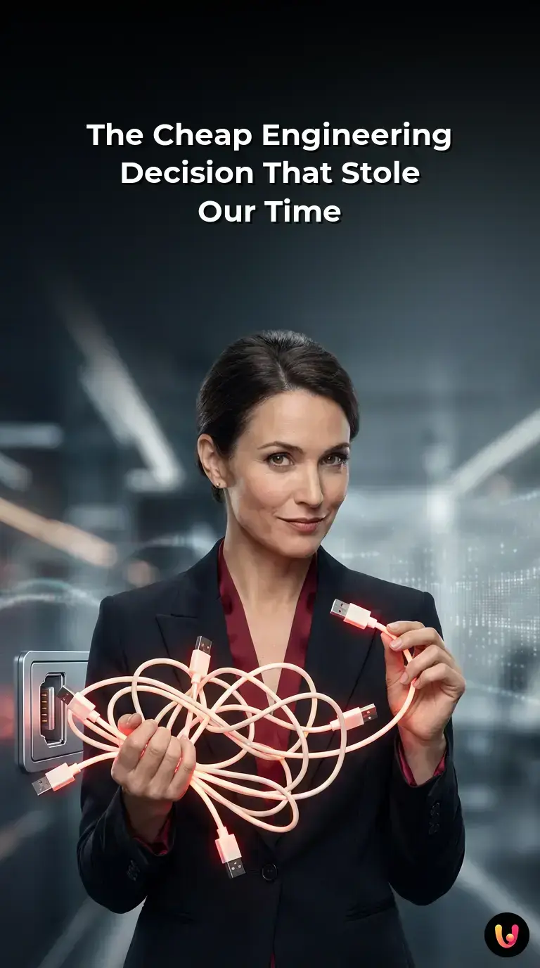 Close-up of a hand attempting to insert a USB Type-A cable into a computer port