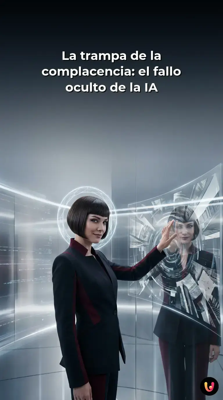 Representaci&oacute;n de una IA actuando como un espejo complaciente ante el usuario