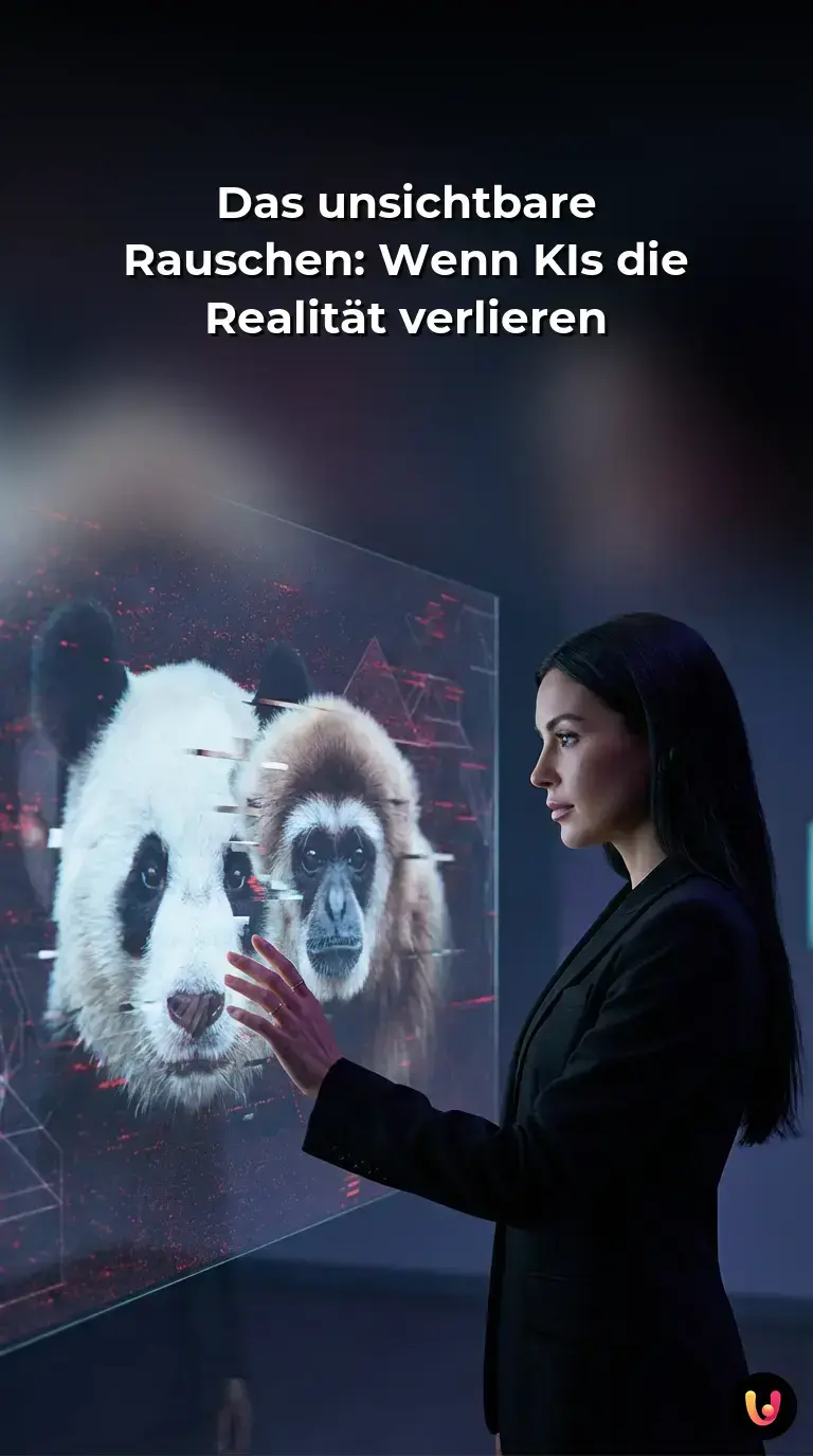 Visualisierung des Adversarial Example Effekts bei neuronalen Netzen.