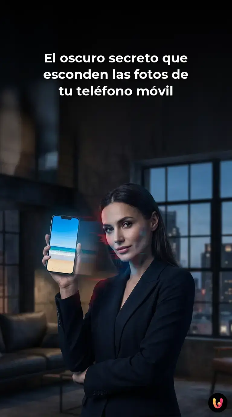 Un tel&eacute;fono m&oacute;vil mostrando un paisaje perfecto generado mediante inteligencia artificial.