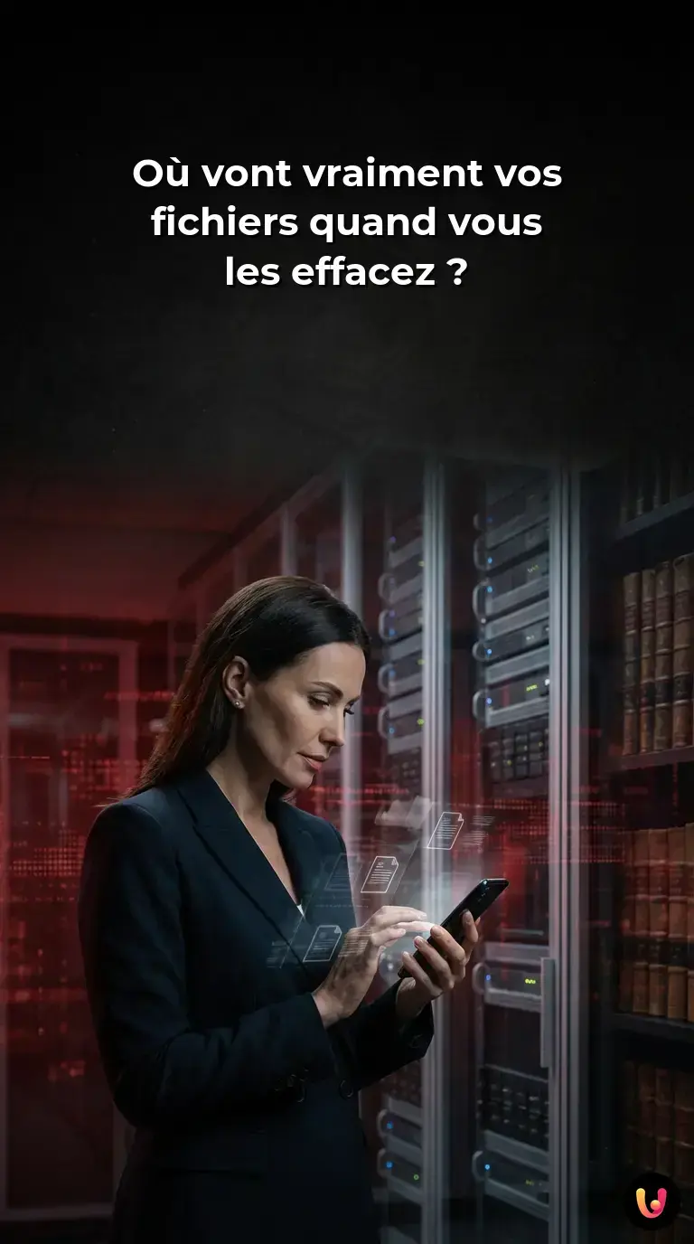 Un fichier informatique fantôme caché dans les circuits d'un disque dur.