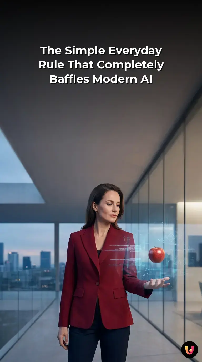 A robot hand trying to catch a falling red apple against a dark background.