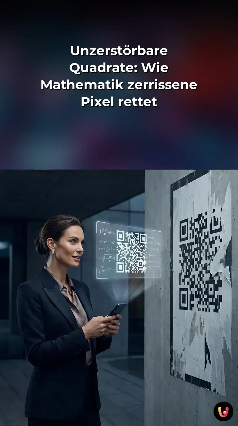Ein teilweise zerrissener QR-Code an einer verregneten Bushaltestelle wird gescannt.