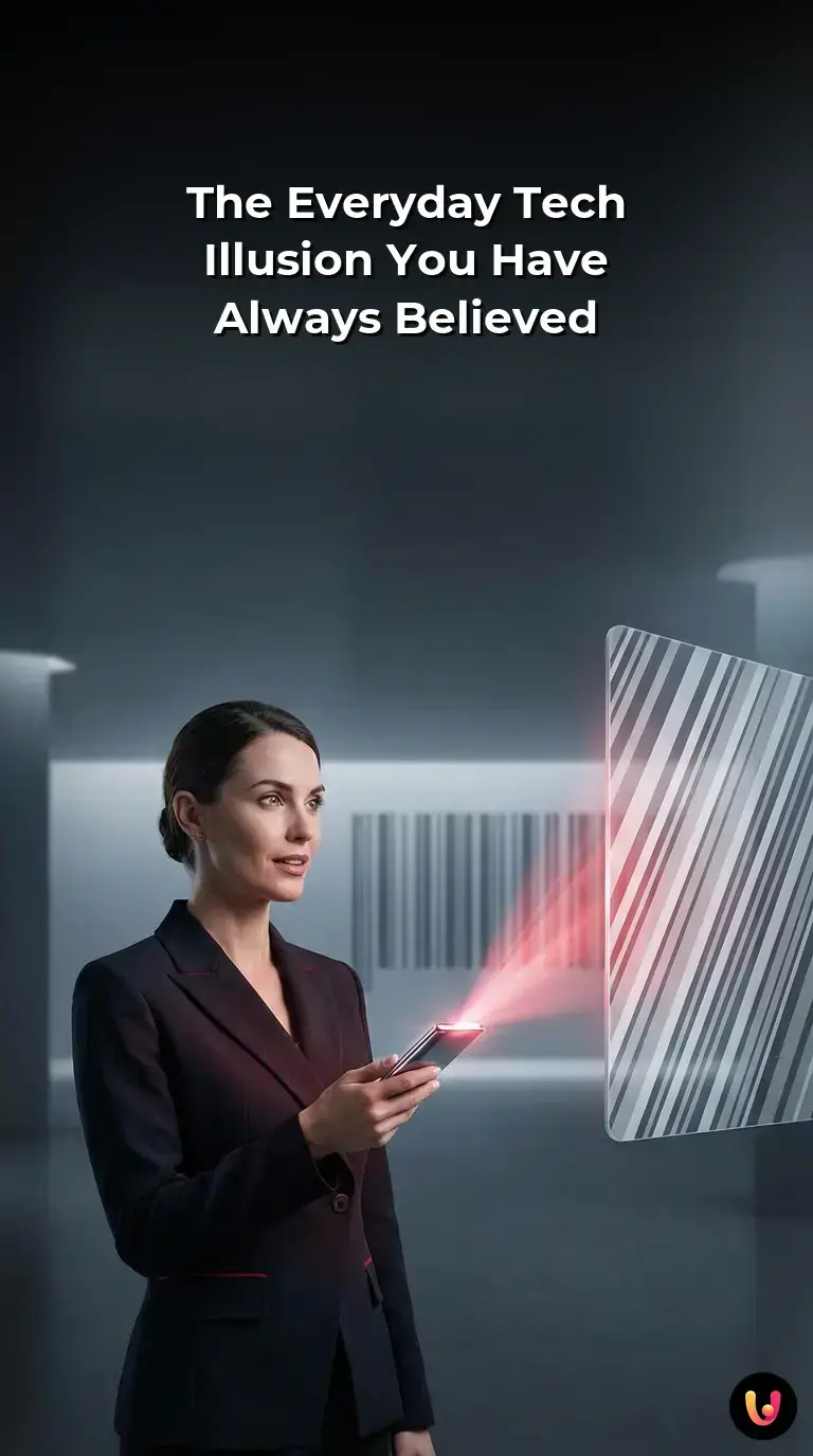 Close-up of a red laser scanning a standard black and white barcode on a product package.