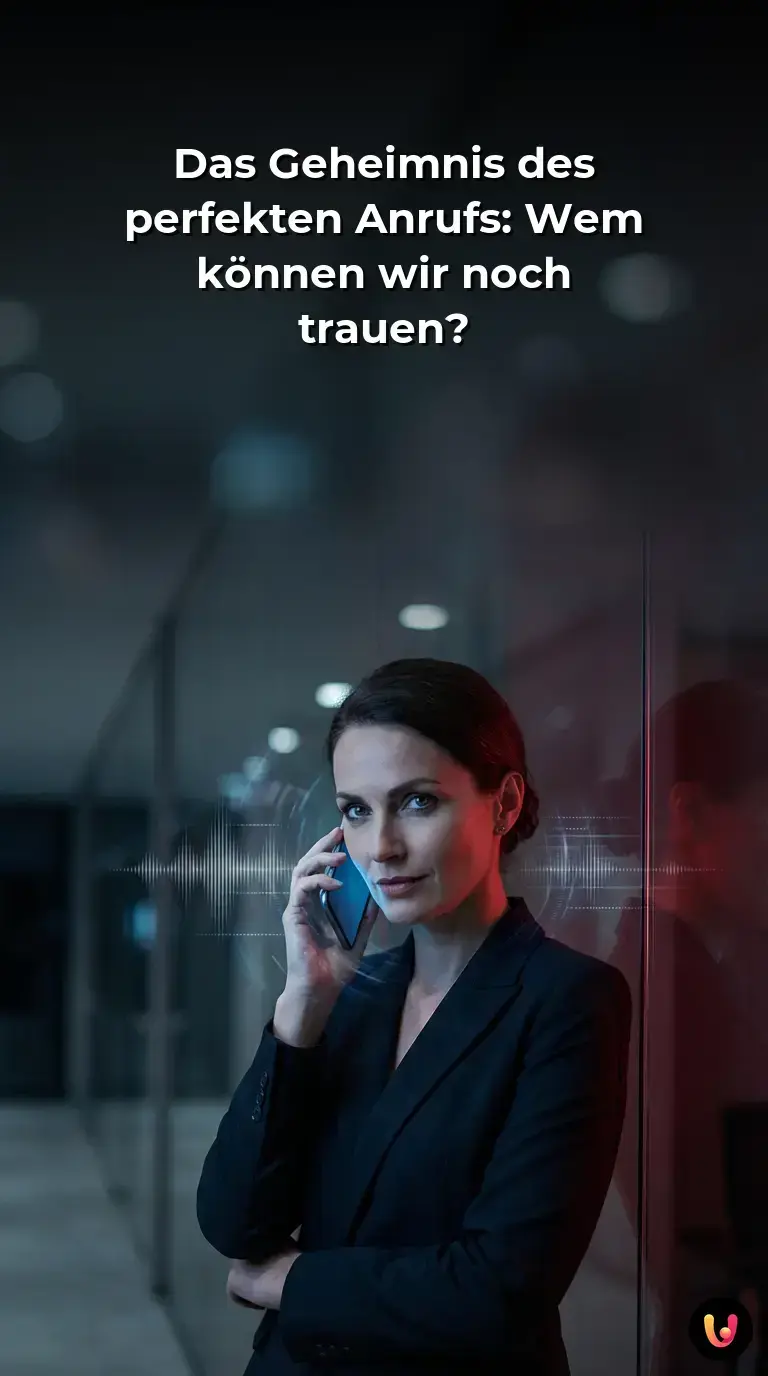 Ein Smartphone mit leuchtenden Schallwellen symbolisiert einen KI-generierten betrügerischen Anruf.