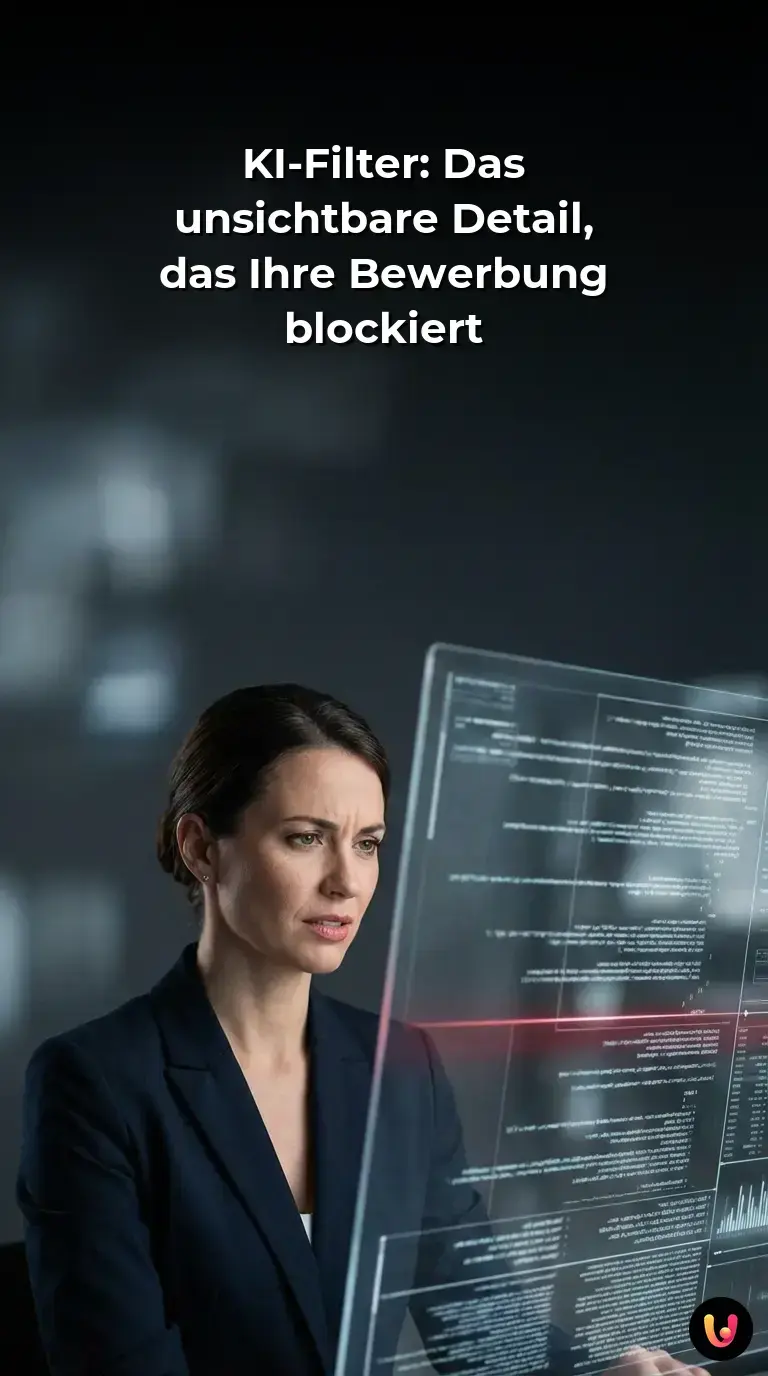 Ein digitaler Scanner analysiert einen Lebenslauf mit Code.