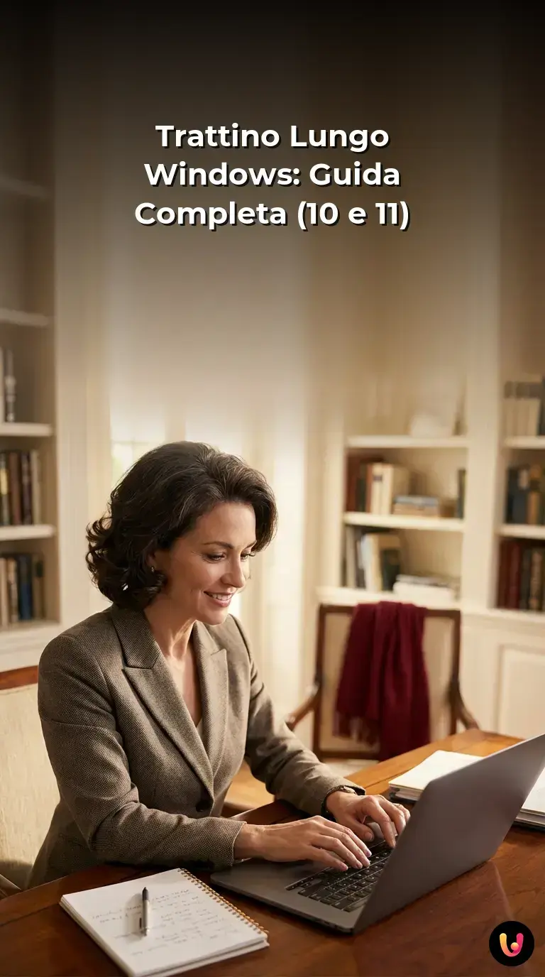 Dettaglio di una tastiera di computer per la digitazione del trattino lungo su Windows.