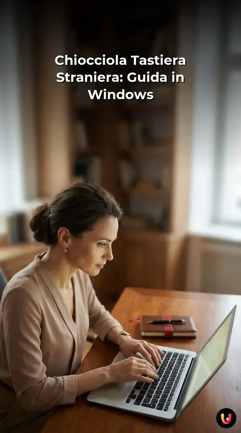 Dettaglio di una tastiera internazionale con il simbolo della chiocciola in evidenza.