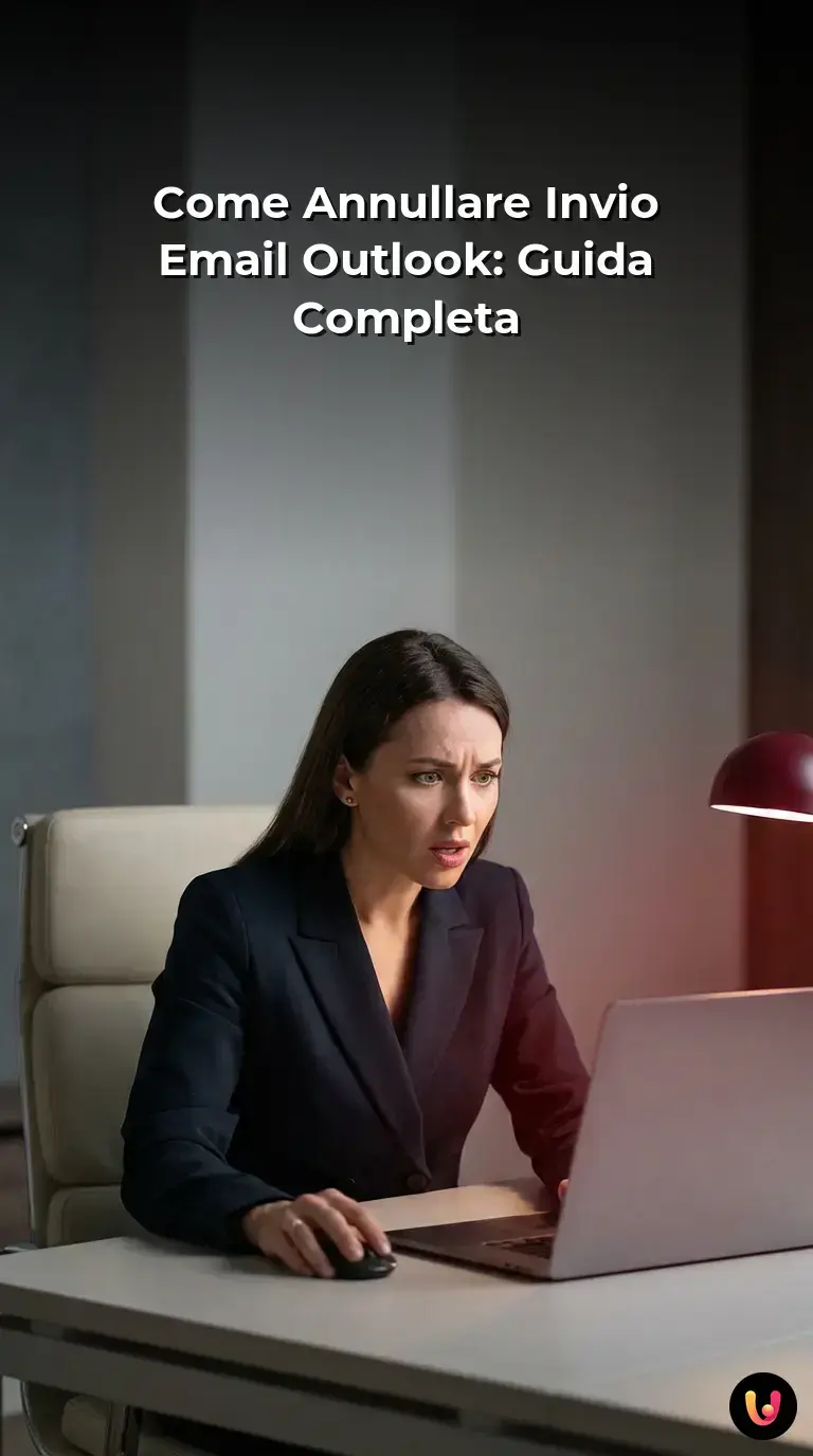 Dettaglio dell'interfaccia di Microsoft Outlook con la funzione per richiamare un'email.