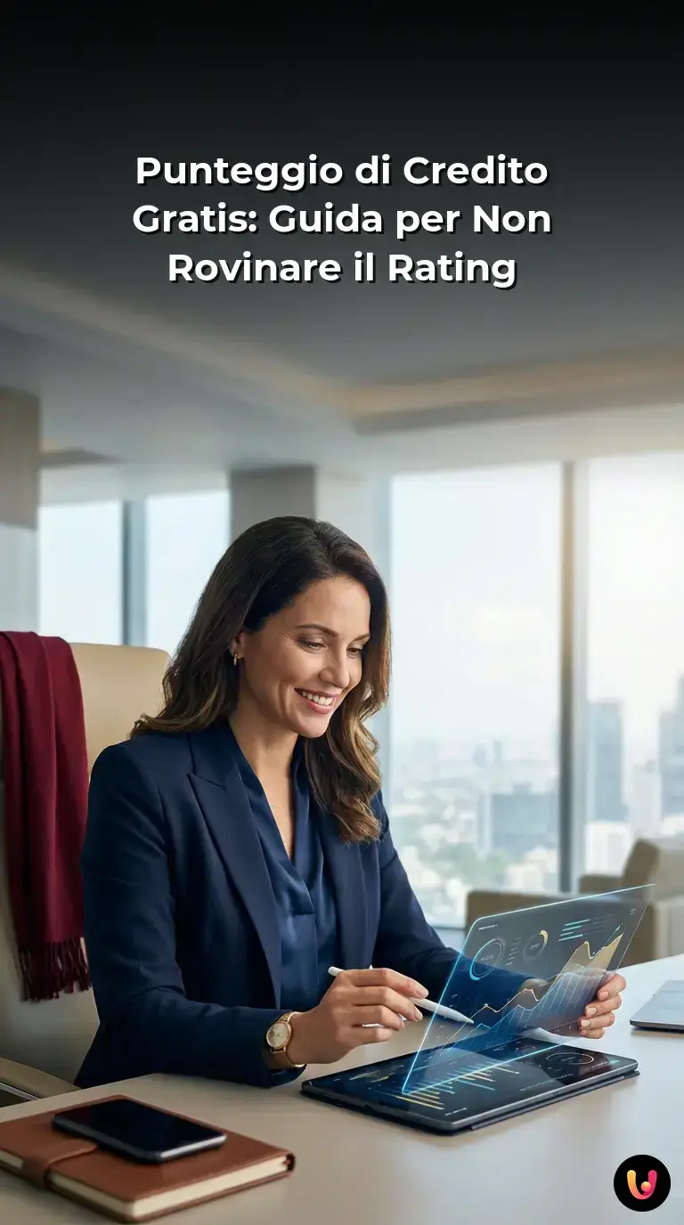 Grafico del punteggio di credito con indicatore verde di massima affidabilit&agrave; finanziaria.