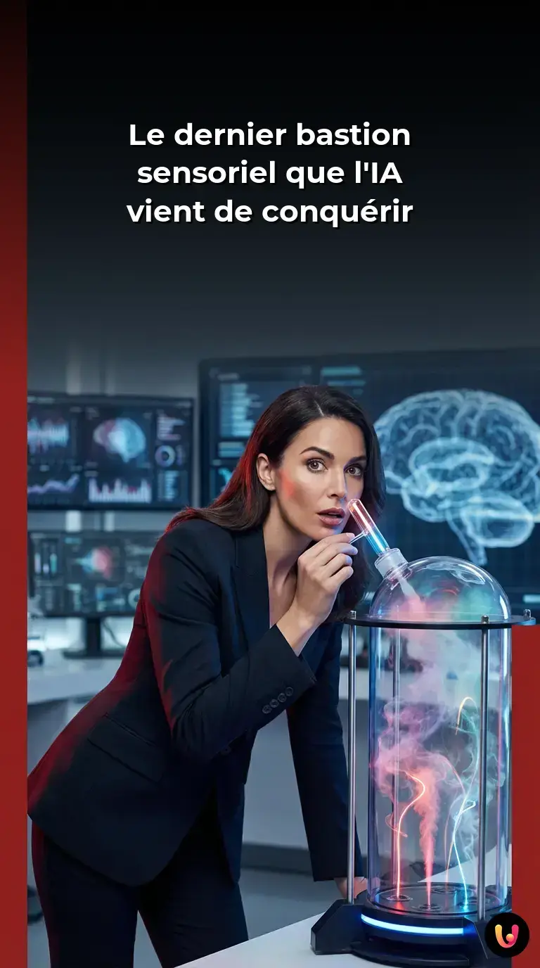 Un syst&egrave;me technologique avanc&eacute; analysant des mol&eacute;cules olfactives complexes dans l'air.