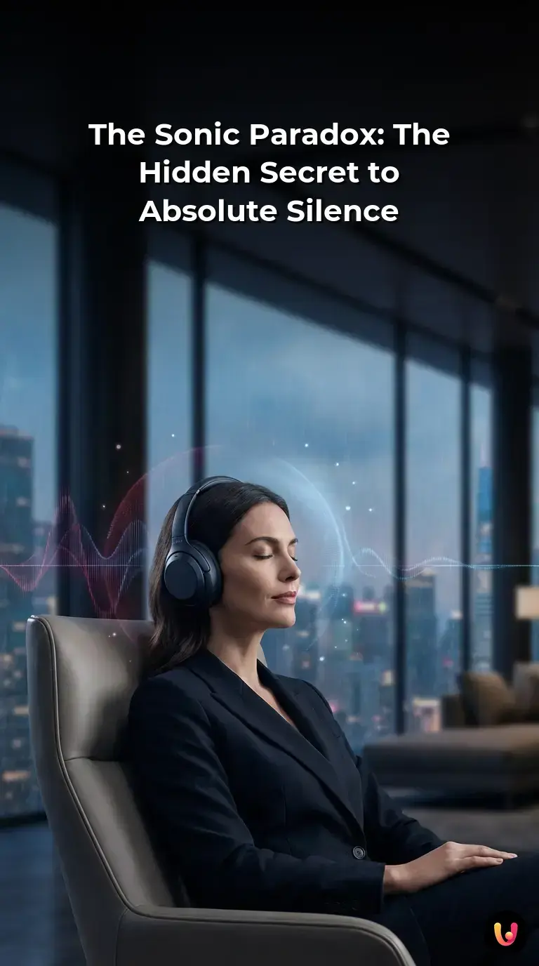 A passenger wearing noise-canceling headphones while relaxing inside a commercial airplane cabin.