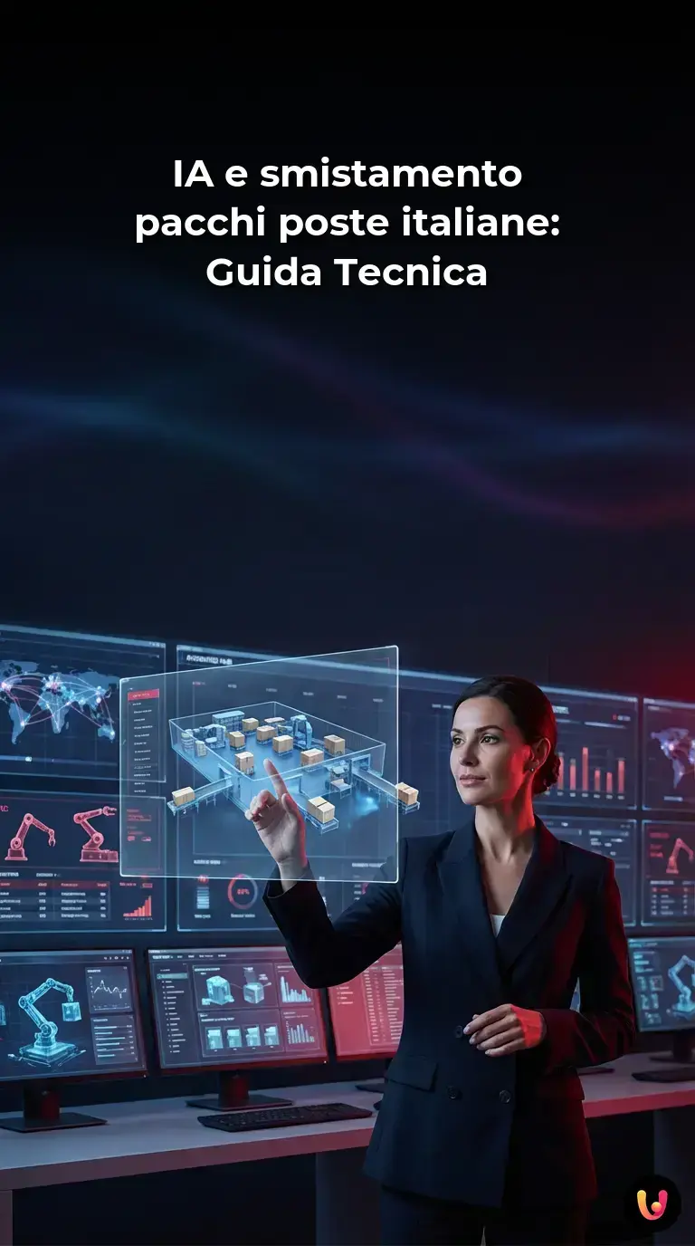 Nastro trasportatore automatizzato in un moderno centro logistico di Poste Italiane.