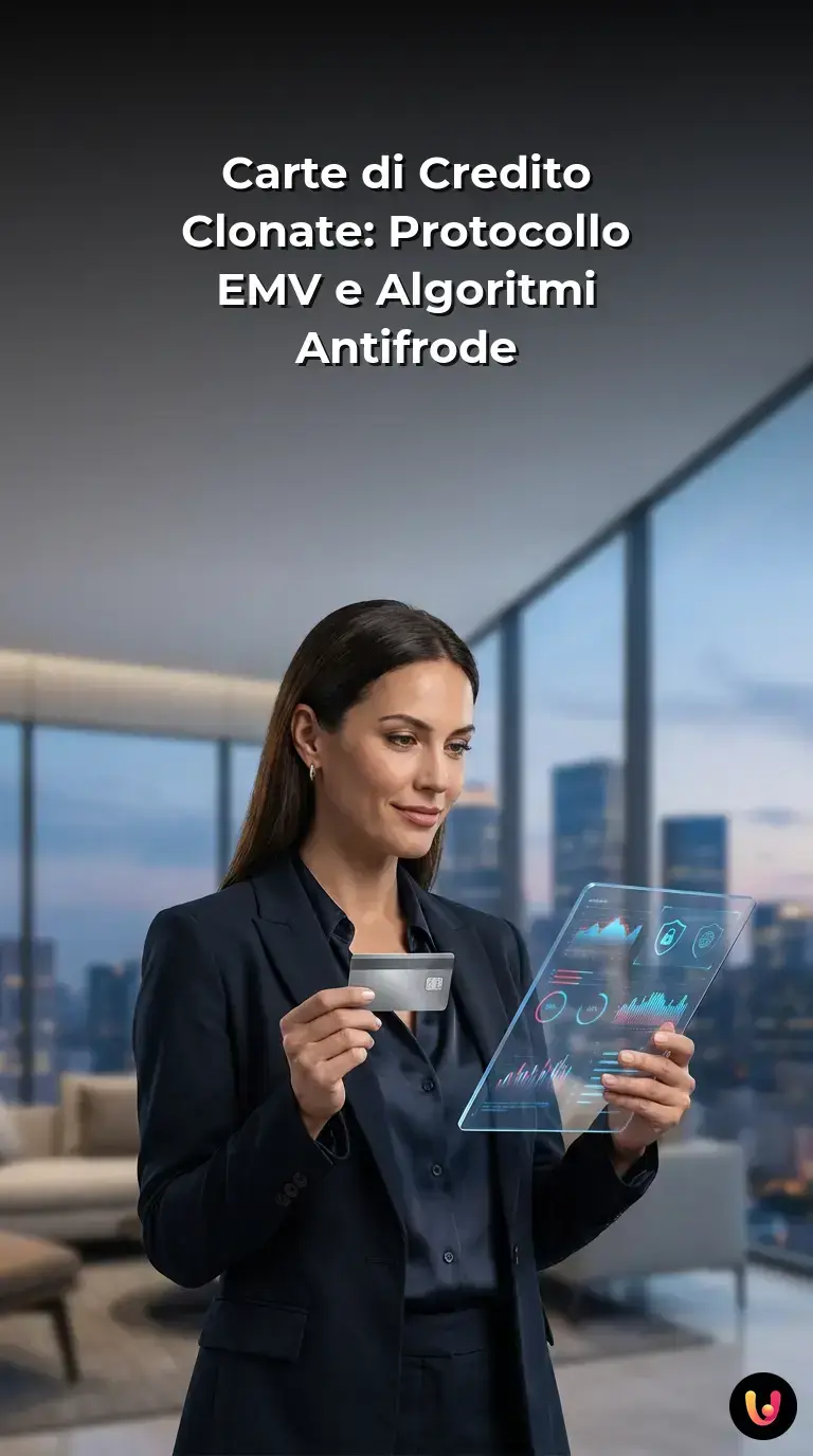 Microchip EMV su una carta di credito per prevenire le frodi finanziarie.