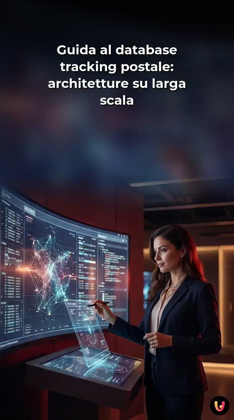 Rappresentazione astratta di un database per il tracciamento delle spedizioni postali.