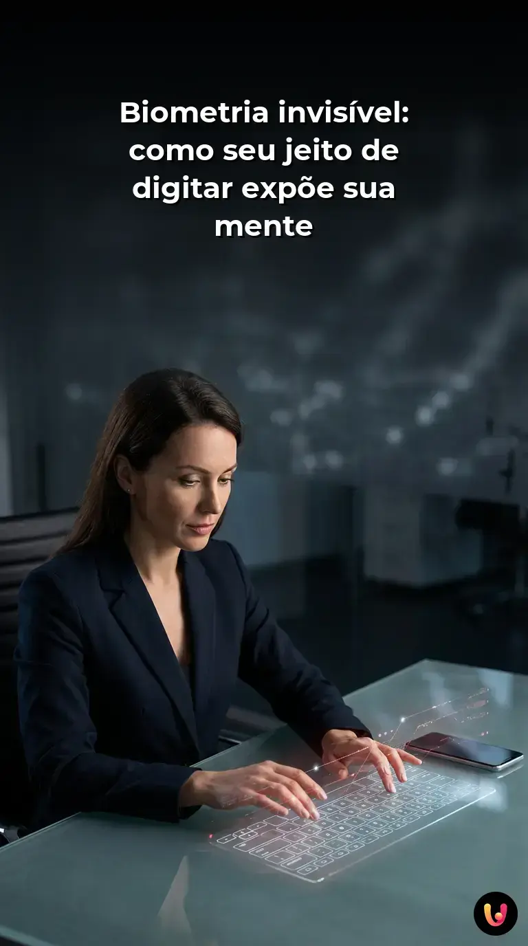 M&atilde;os de uma pessoa digitando na tela brilhante de um smartphone.