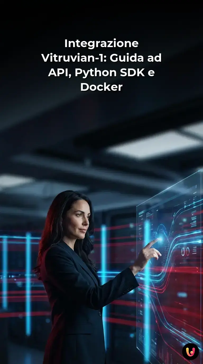 Schermata con codice Python e container Docker per l'integrazione del modello AI.