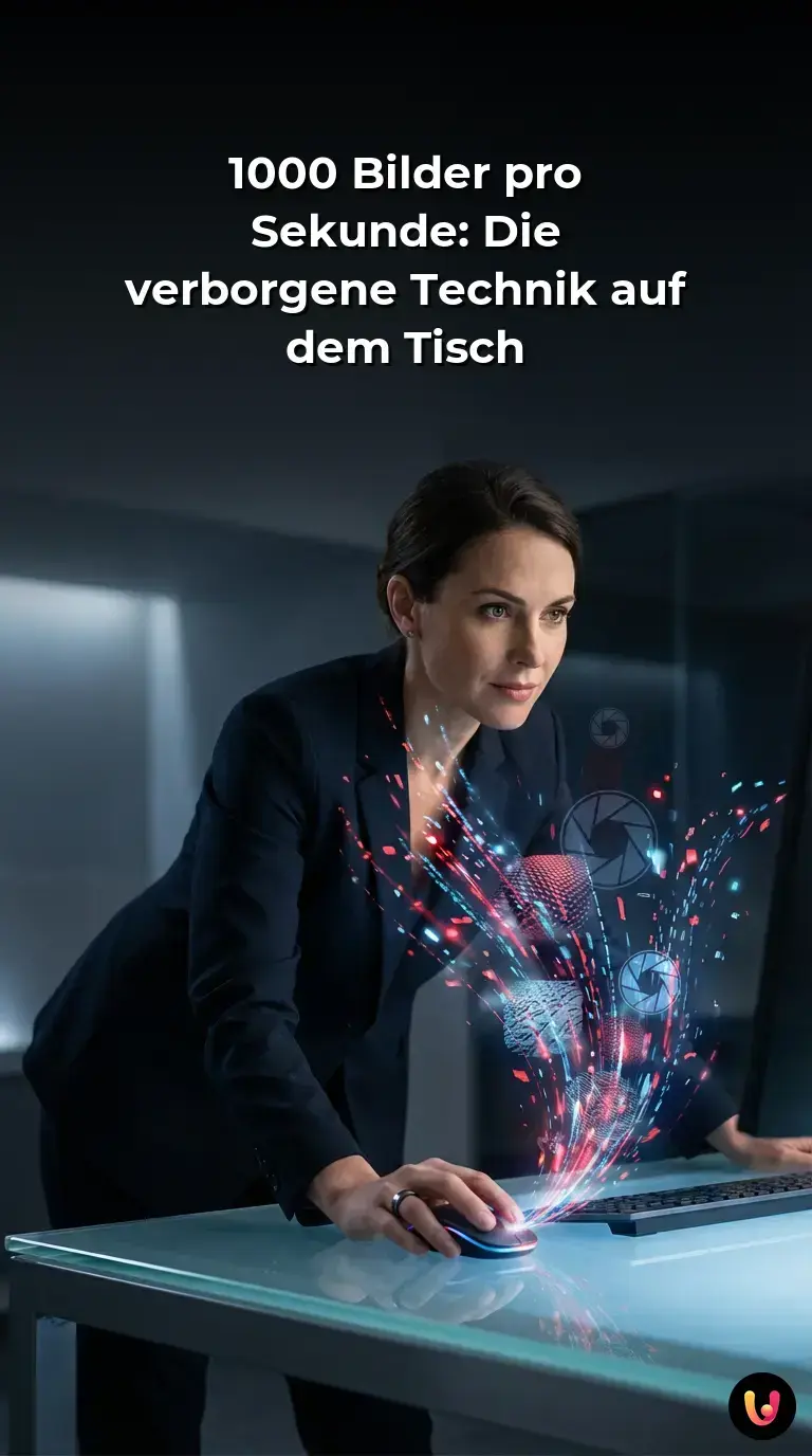 Nahaufnahme einer leuchtenden optischen Computermaus auf einem dunklen Mauspad.