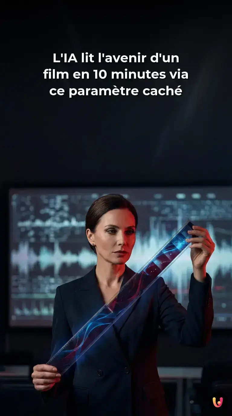 Interface numérique d'une intelligence artificielle analysant une bobine de cinéma.