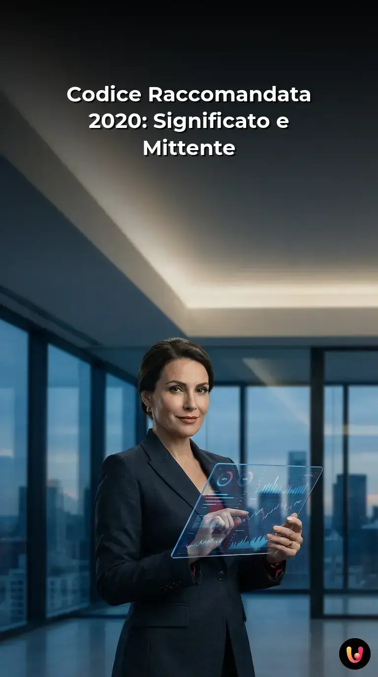 Avviso di giacenza di Poste Italiane con in evidenza il codice a barre della raccomandata 2020.