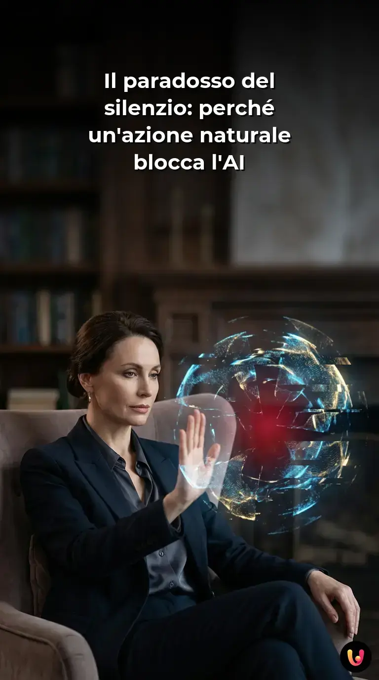 Assistente vocale su un tavolo che elabora la richiesta di restare in silenzio.