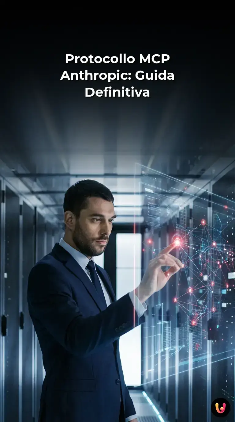 Schema des MCP-Protokolls von Anthropic, das einen KI-Assistenten mit externen Datenquellen verbindet.