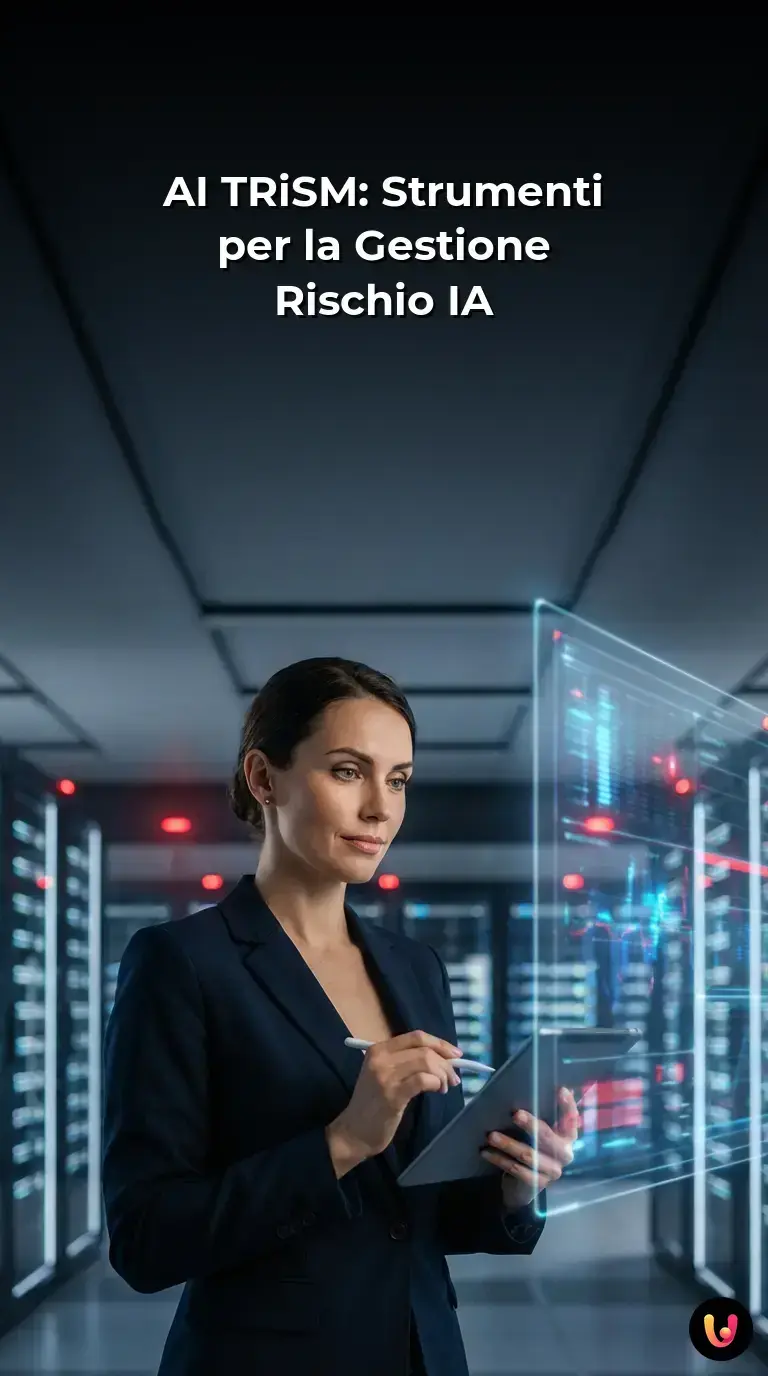 Interfaccia digitale che mostra i protocolli di sicurezza per l'intelligenza artificiale.