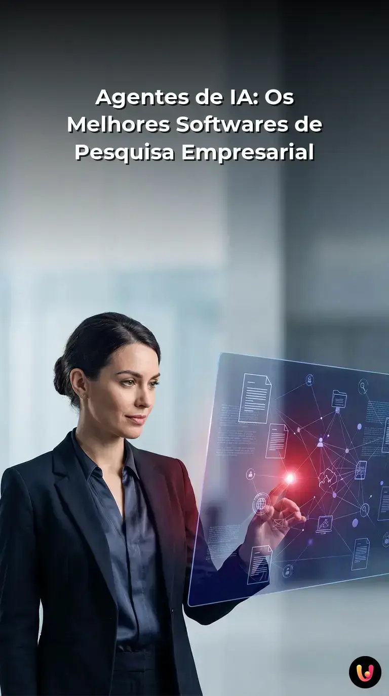 Diagrama sobre o funcionamento dos assistentes aut&oacute;nomos na pesquisa de dados corporativos.