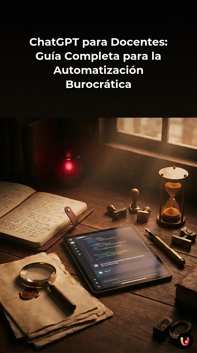 Infograf&iacute;a sobre el uso de ChatGPT para automatizar la burocracia de los docentes.