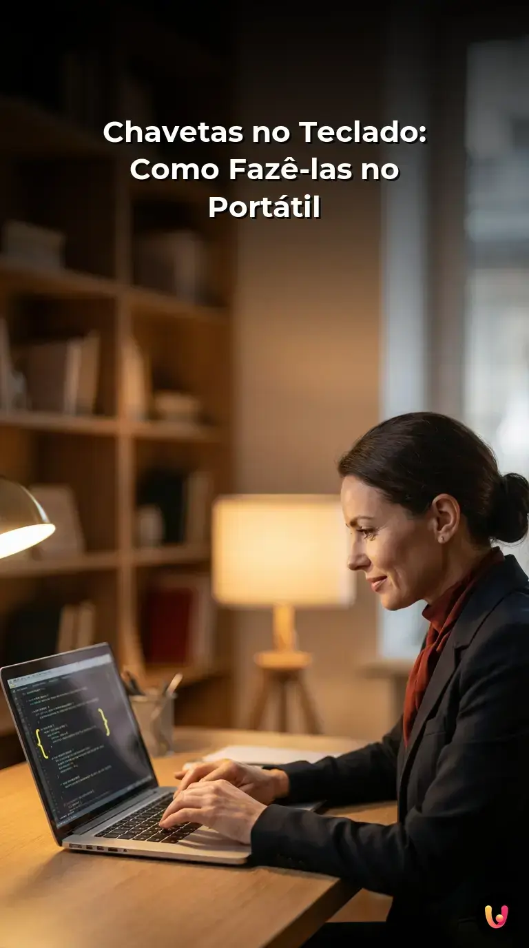 M&atilde;os a digitar as chavetas num teclado de computador port&aacute;til.