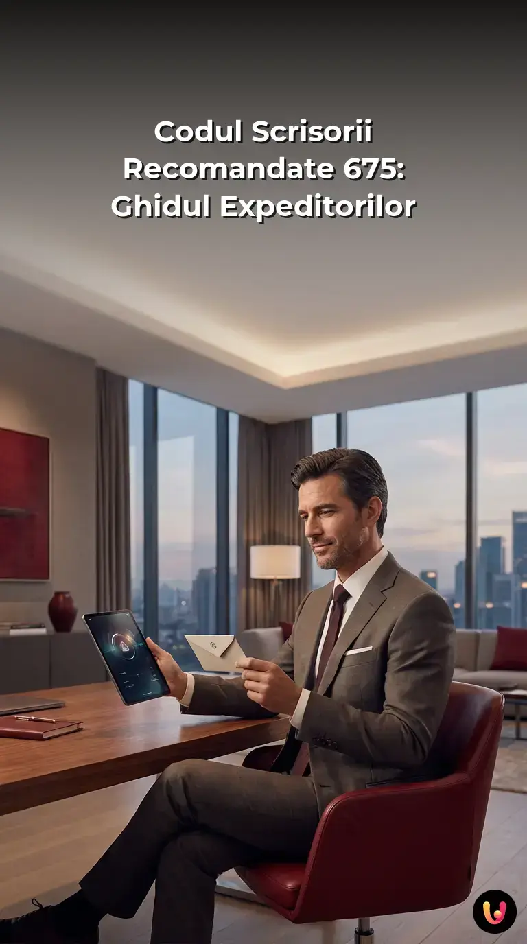 Grafic informativ ce detaliază semnificația codului 675 de pe avizele poștale.