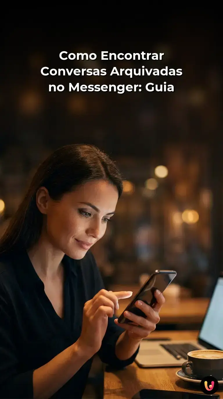 Interface do Messenger exibindo o menu principal para aceder &agrave;s mensagens arquivadas.
