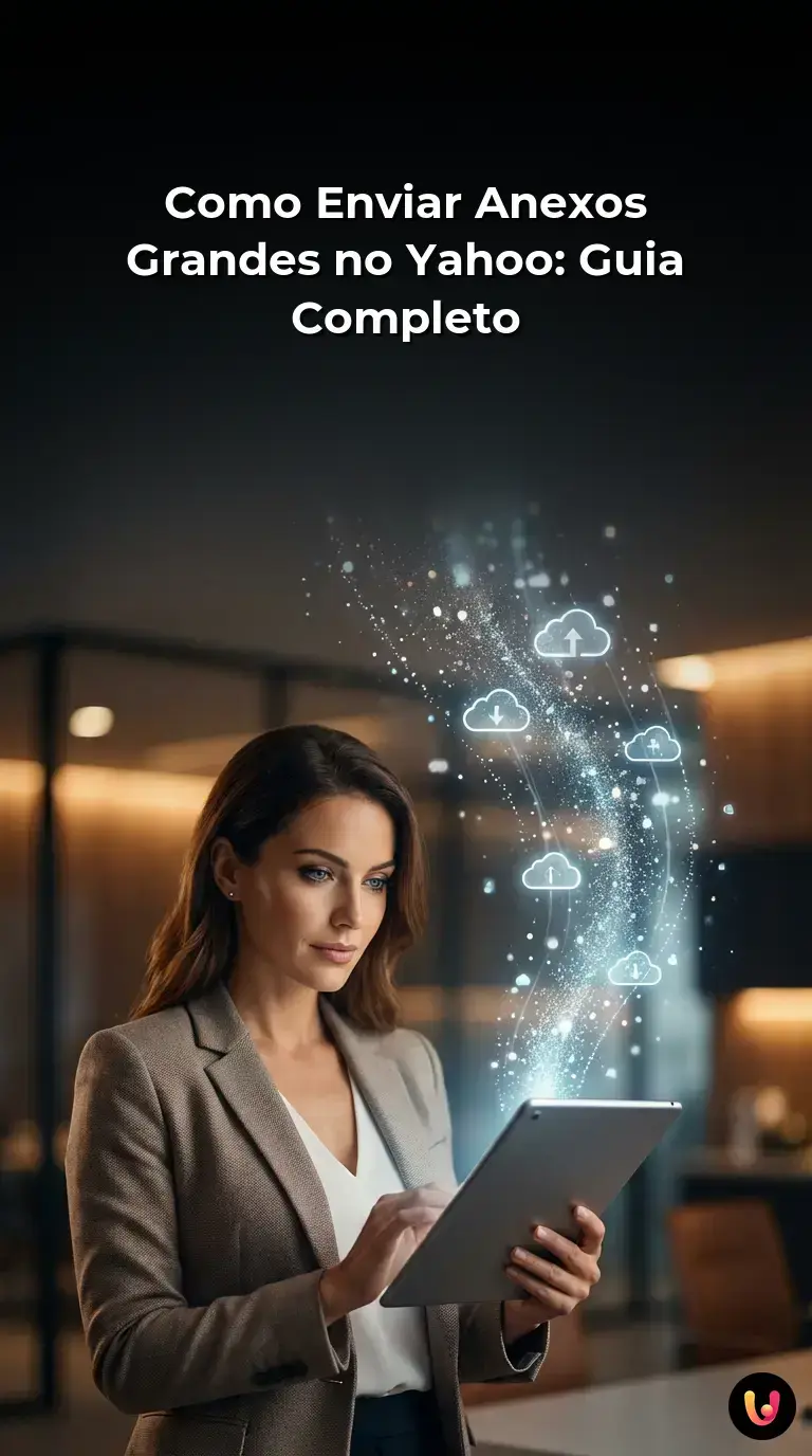 Infografia detalhada sobre o envio de anexos grandes no Yahoo Mail atrav&eacute;s da cloud.