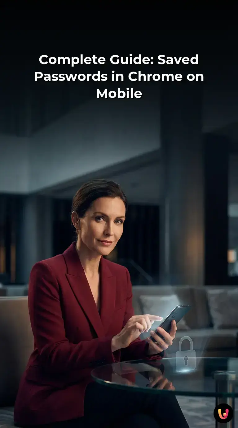 Smartphone displaying the Google Password Manager interface on Chrome.