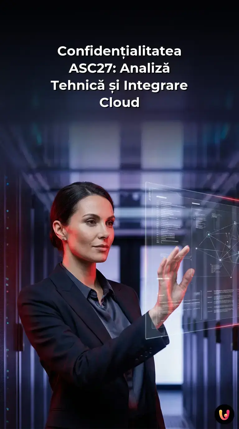 Concept vizual de securitate a datelor în cloud privat pentru AI-ul ASC27.