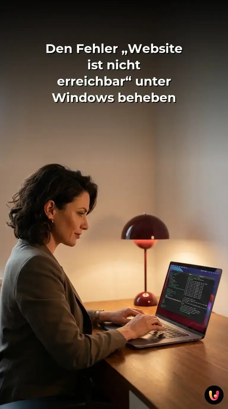 Computermonitor mit schwarzer Eingabeaufforderung und Text zur Netzwerkkonfiguration.