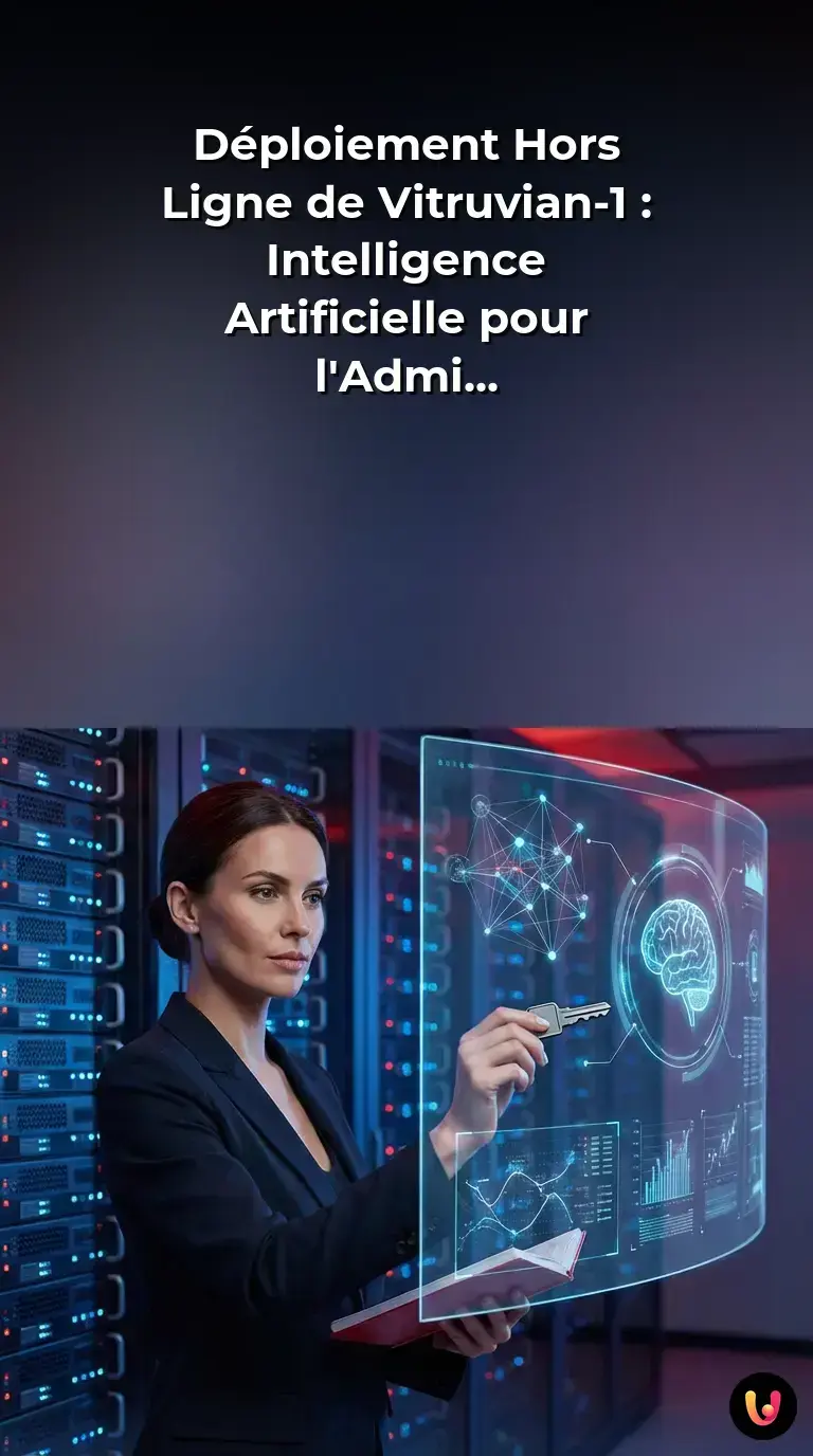 Interface de l'intelligence artificielle Vitruvian-1 traitant des données publiques hors ligne.